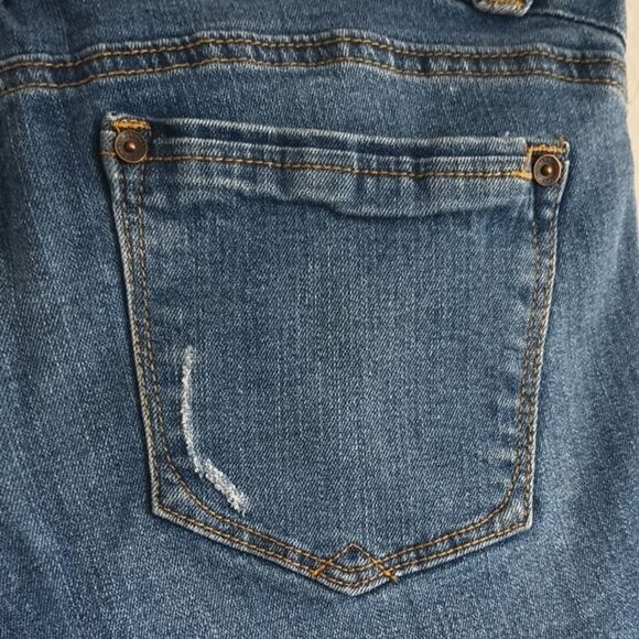 Democracy Embroidered Denim Shorts Women's Size 4 Frayed Cut-off Rainbow Embroid - Picture 9 of 10